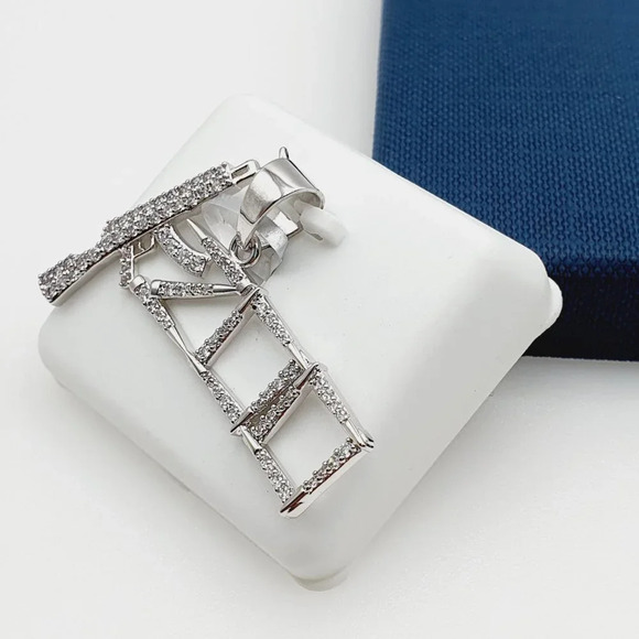 "925 Sterling Silver Plated CZ Pendant, INUS1BR005 - Picture 4 of 10